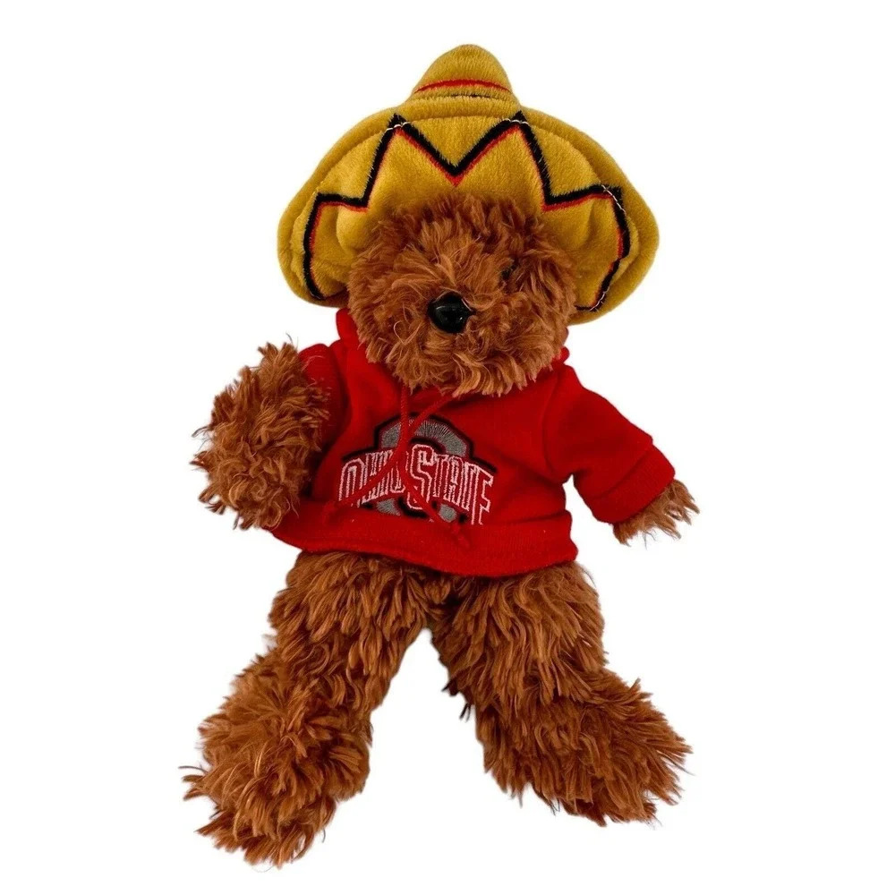 Ohio State Plush Teddy Bear Hat Hoodie BCS National Championship Tostitos 2007‎